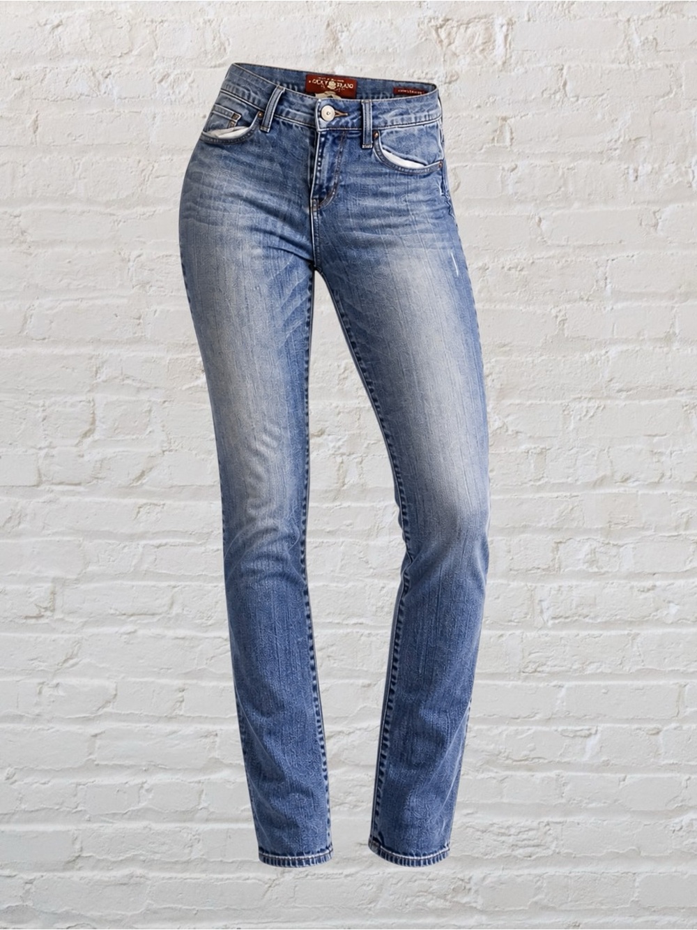 Vintage Lucky Brand Blue Women's Straight-Leg Jeans